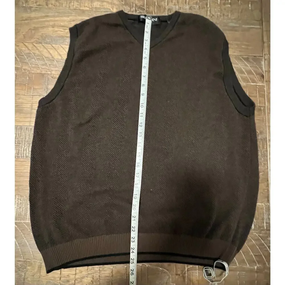 Brandini Men's Sweater Vest Vintage Size XL Academia Professor Academic Teacher
